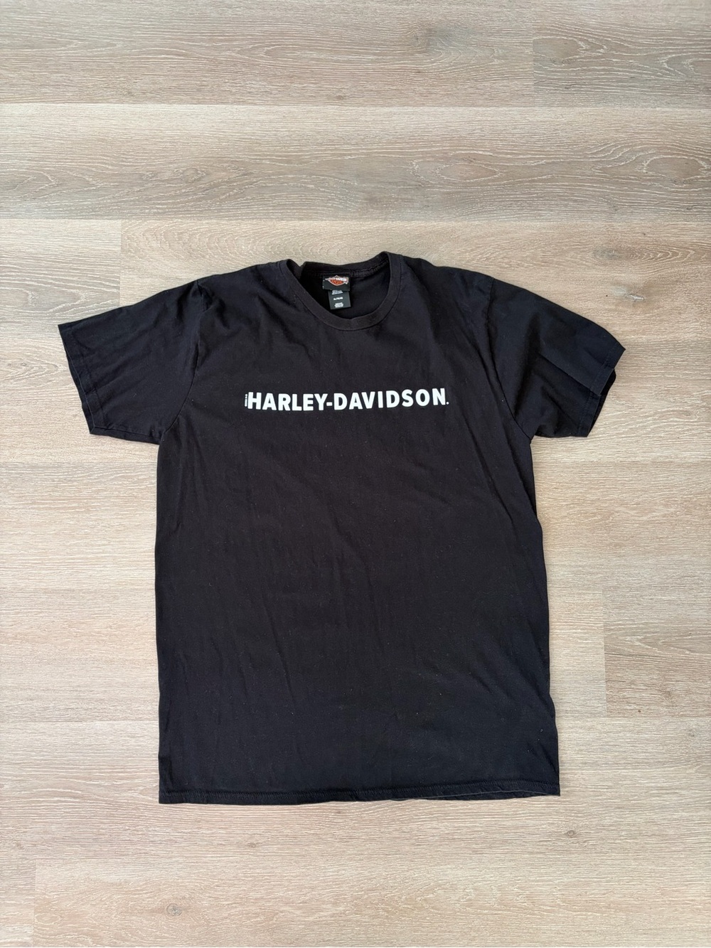 Harley-Davidson Black Tee with White Chest Logo